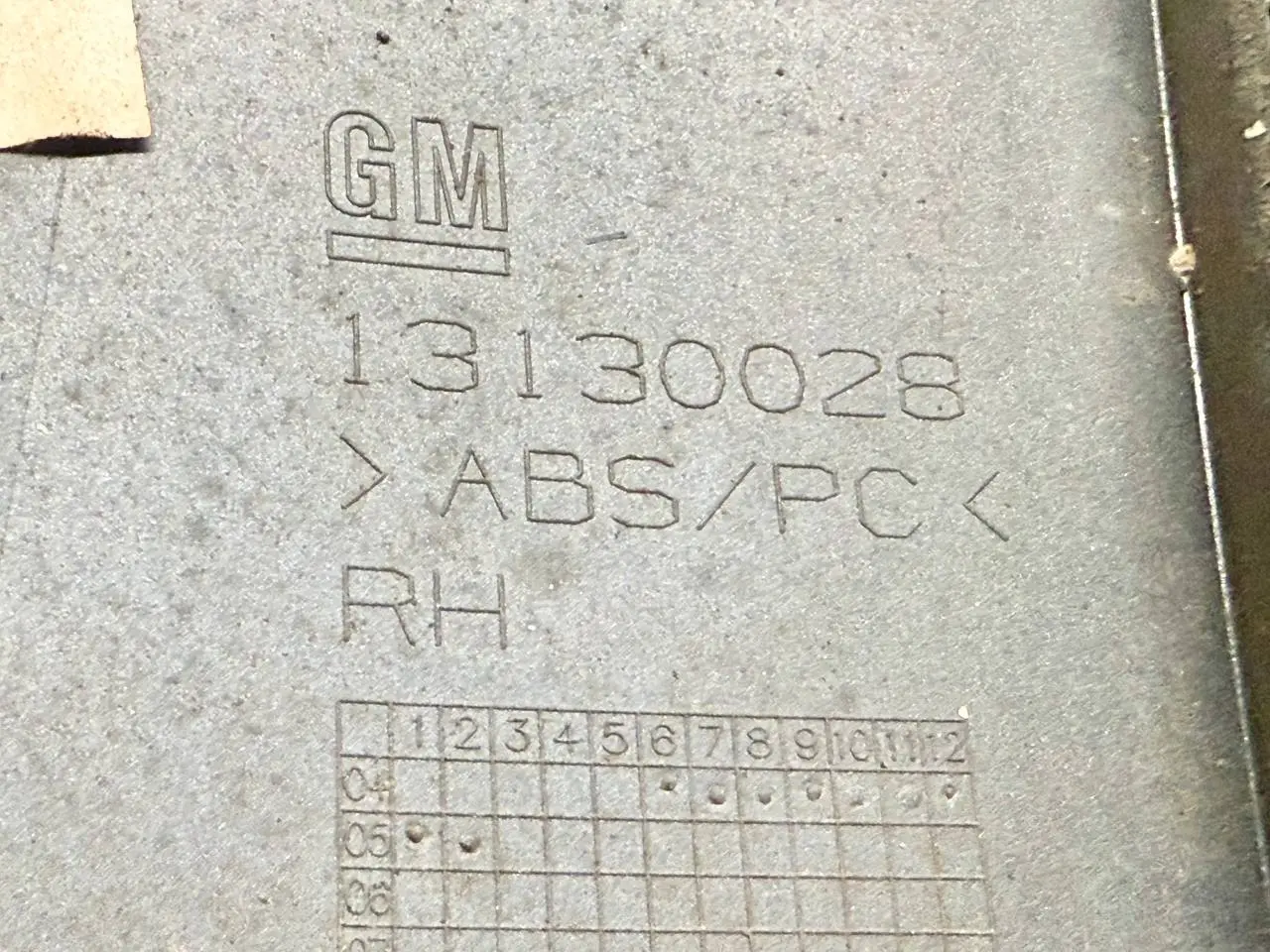Abdeckung Verkleidung Blende rechts MERIVA-A Opel MERIVA-A 1.4L 2005 13130028