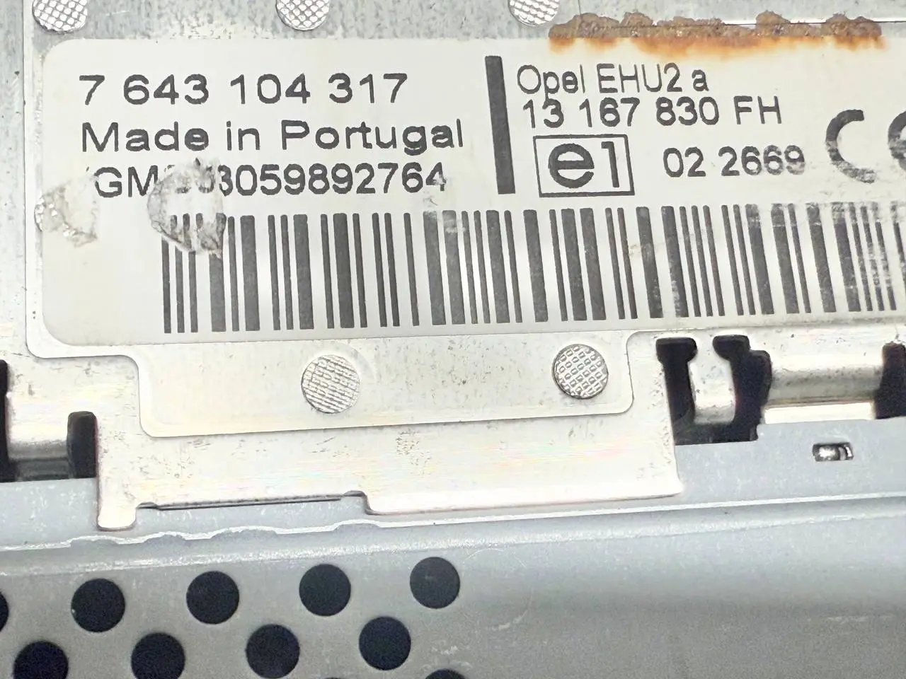 Radio CD Einheit für Meriva A Corsa C Astra Opel MERIVA-A 1.4L 2005 7643104317