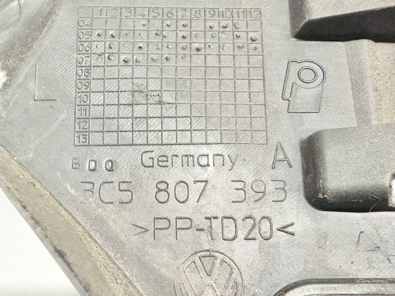 Hinterer Stoßstangenhalter links/rechts VW Passat 3C Limo 1.9L TDI 3C5807393