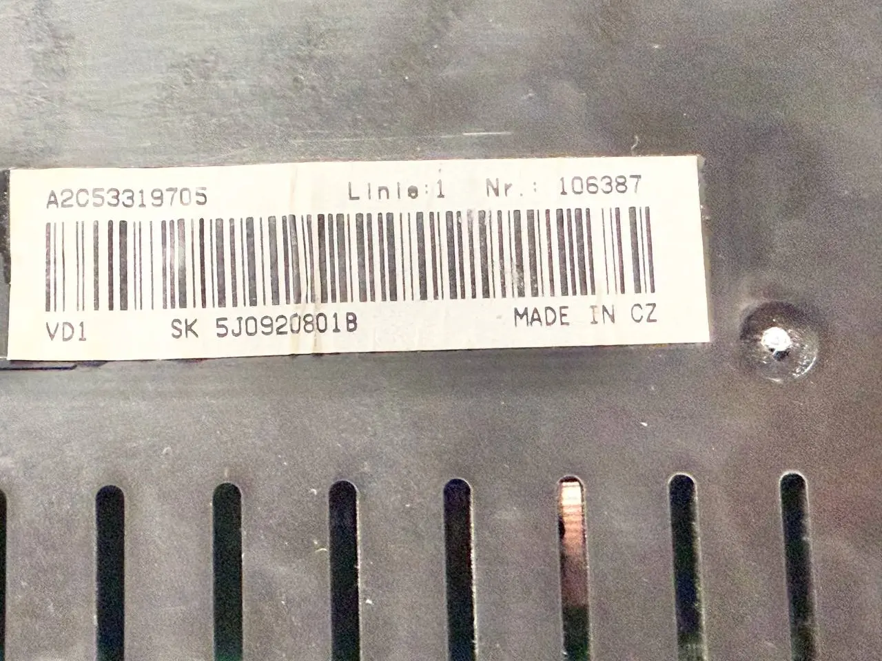 Tacho Kombiinstrument SKODA Roomster/Fabia 5J0 1.4 2010 5J0920801B