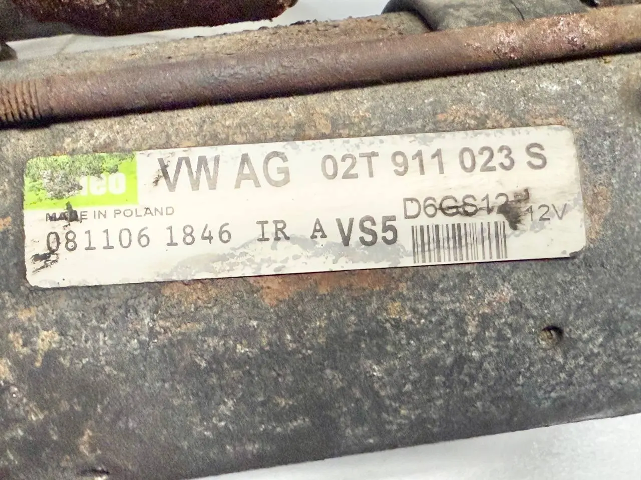 Anlasser Startermotor für 1.6 Golf VW Golf Plus 2006 5M1 1,6 FSI 02T911023S