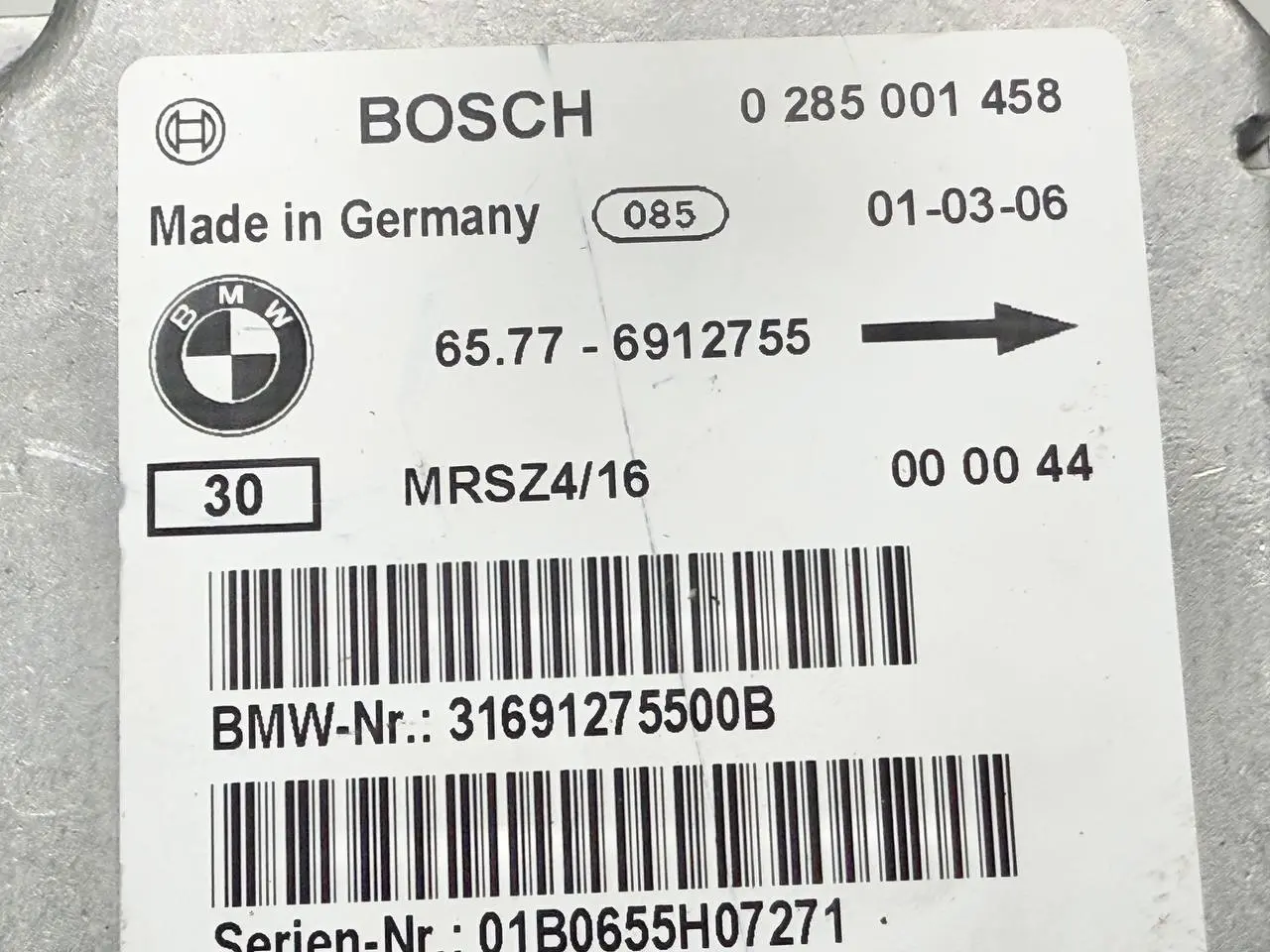 Airbag Steuergerät 320I AV11 Limo 2004 BMW 320I E46 AV11 Limo 2004 6912755